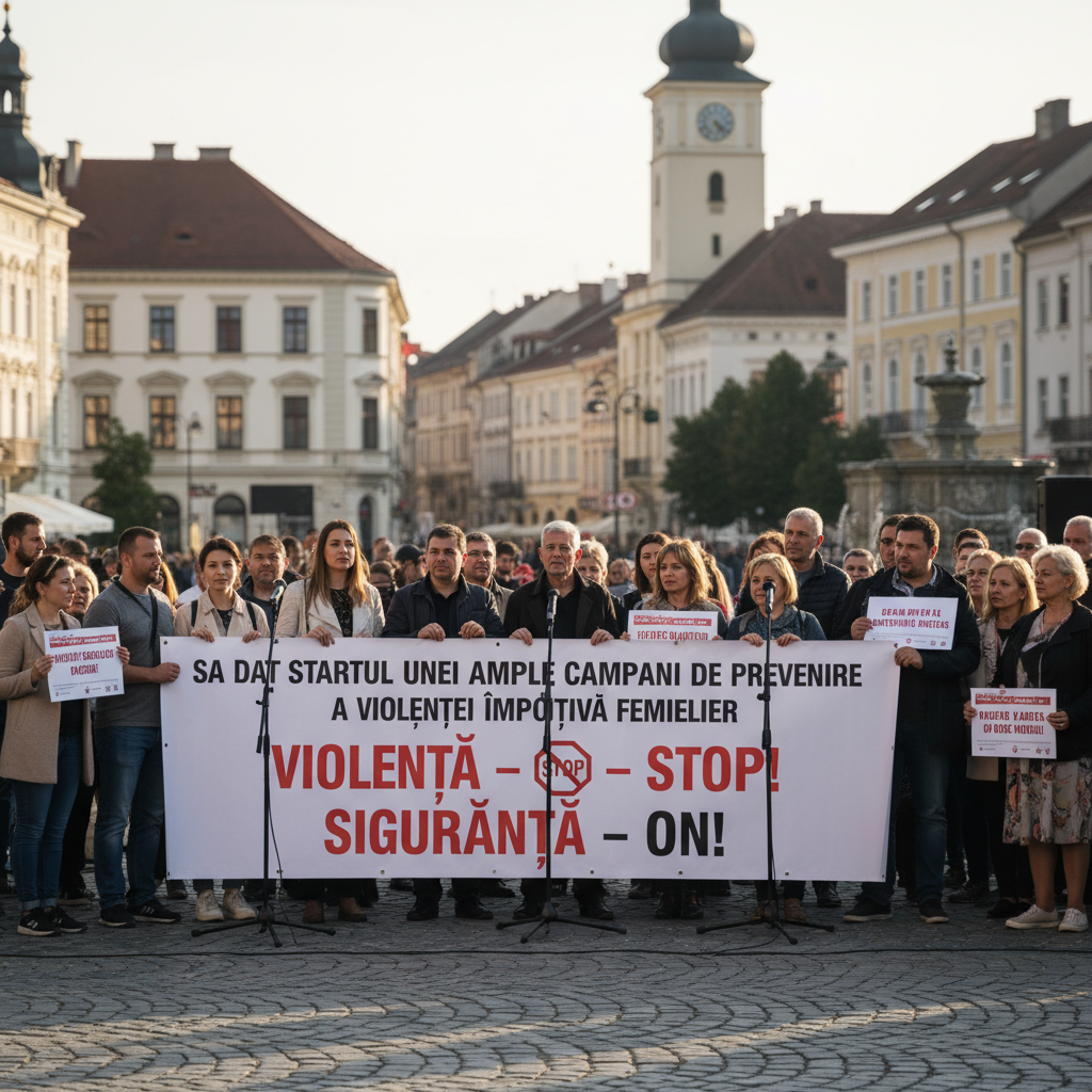 A început campania locală VIOLENŢĂ – STOP! SIGURANŢĂ – ON! pentru prevenirea violenţei împotriva femeilor