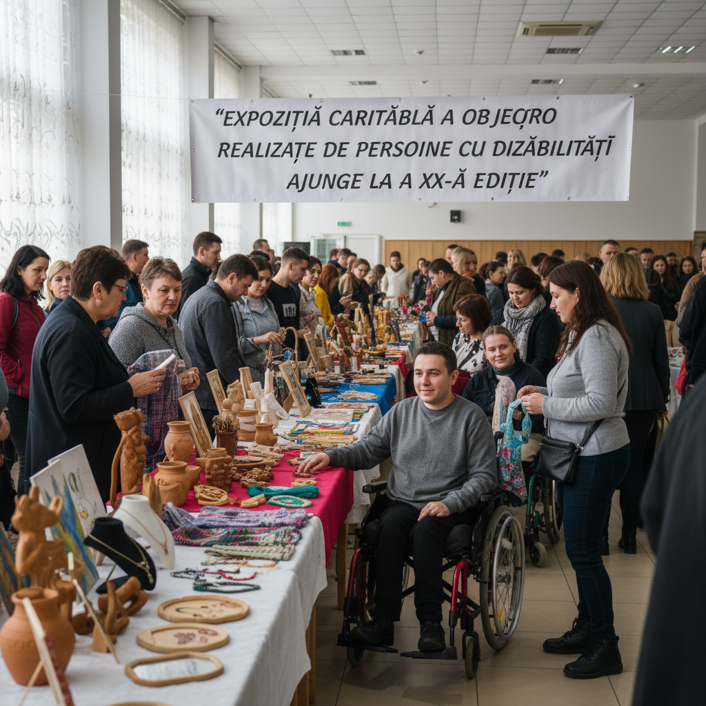 A XX-a ediție a Expoziției caritabile cu obiecte realizate de persoane cu dizabilități ajunge în orașul nostru