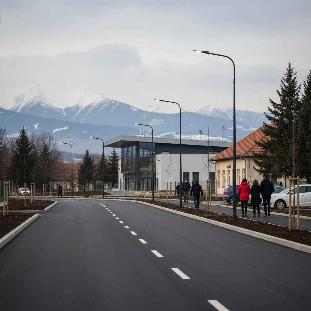 Drumuri noi, iluminat modern și sală de sport renovată