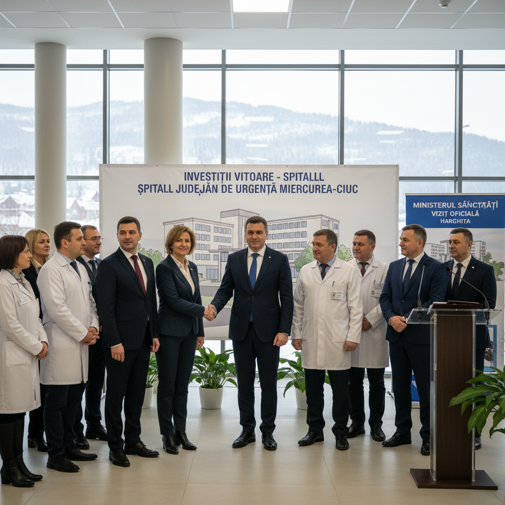 Ministrul Sănătăţii vizitează Spitalul Judeţean de Urgenţă Miercurea-Ciuc pentru noi investiţii în judeţul Harghita