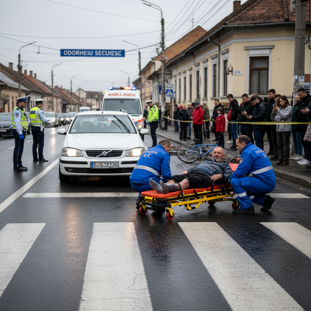 Pieton rănit pe trecerea de pietoni