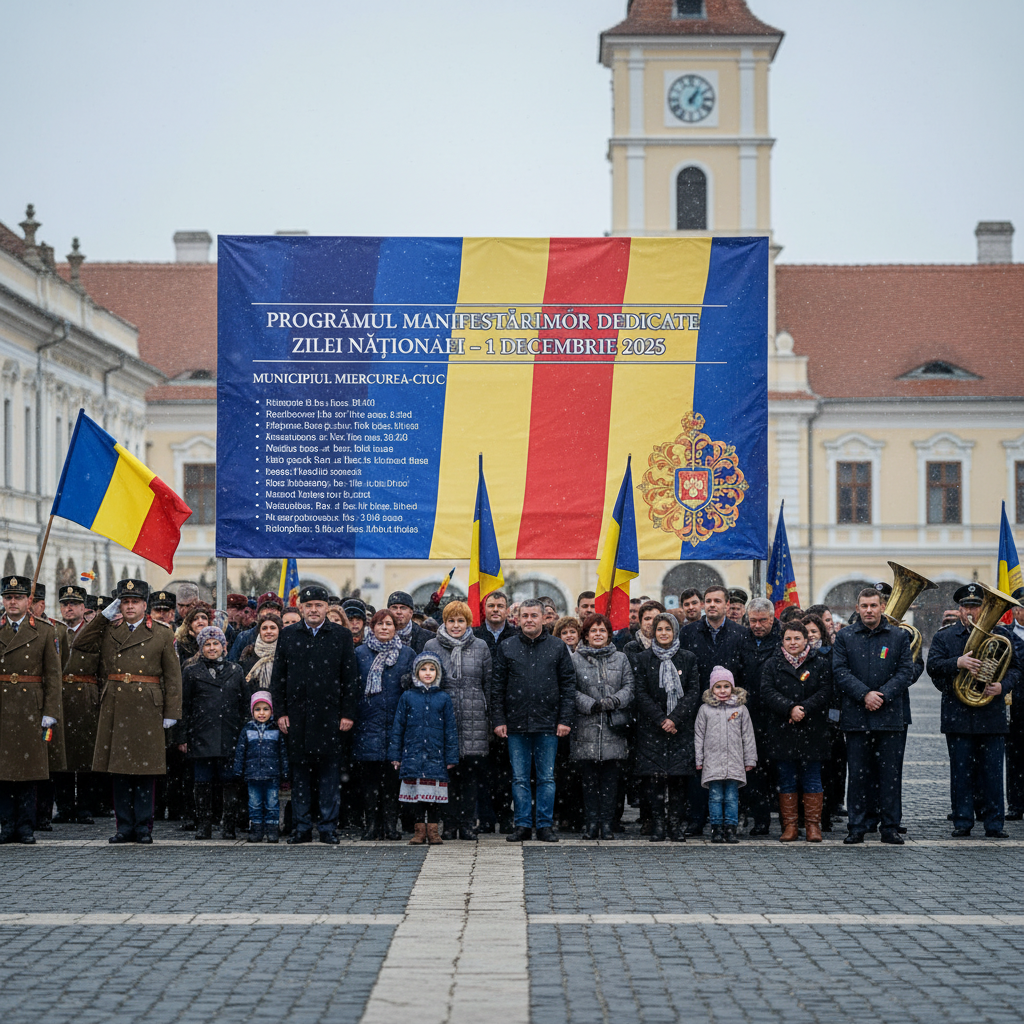 Programul oficial al manifestărilor de 1 Decembrie 2025 în municipiul Miercurea-Ciuc