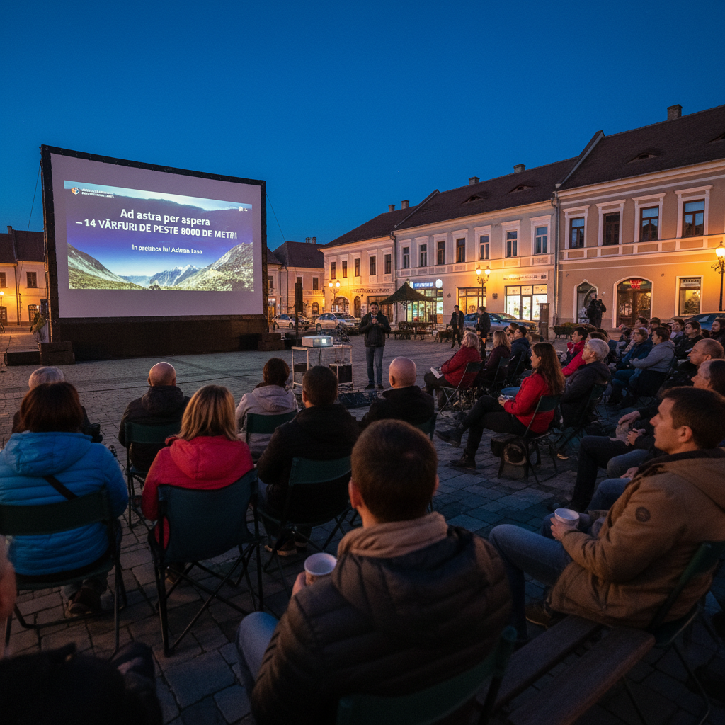 Proiecție documentar Ad astra per aspera – 14 vârfuri peste 8000 m la Toplița, cu prezența lui Adrian Laza