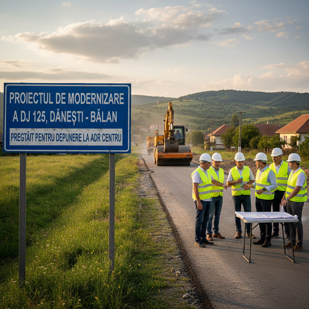 Proiectul de modernizare a DJ 125 Dăneşti – Bălan, gata pentru depunere la ADR Centru