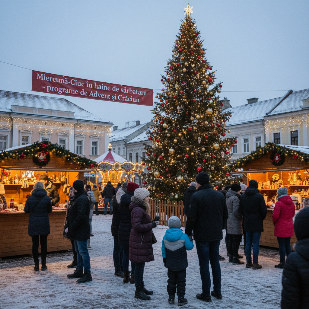 Sărbători de Crăciun și programe de Advent în Miercurea-Ciuc, în inima orașului